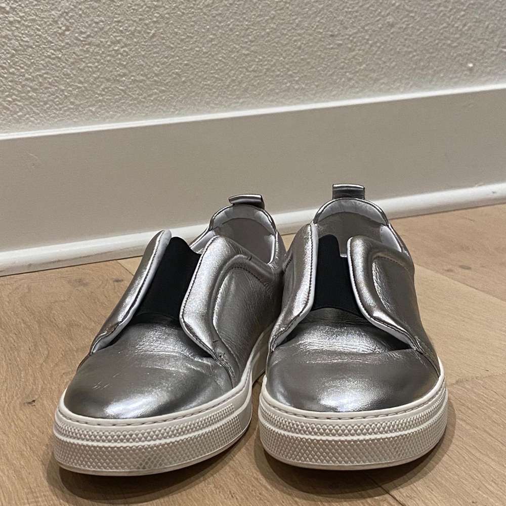Pierre Hardy Silver Slip-On Sneakers